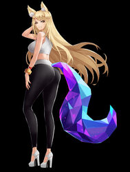 1girls absurd_res ahri alternate_costume alternate_hair_color alternate_hairstyle animal_ears ass big_ass black_legwear blonde blonde_hair breasts crystal drogod_(artist) female fox_ears fox_tail full_body heels high_heels highres hips k/da_ahri k/da_series large_breasts league_of_legends leggings legs legwear long_hair looking_at_viewer looking_back open_mouth riot_games shirt short_shorts shorts sleeveless sleeveless_shirt smile solo solo_female solo_focus tail thick_thighs thighs tight_clothing tight_pants white_high_heels yellow_eyes rating:Questionable score:195 user:MaximumClaire