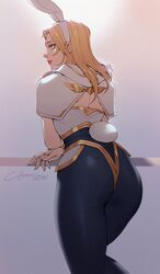 ass big_ass blonde_hair bunny_ears bunny_tail bunnysuit citemer huge_ass league_of_legends luxanna_crownguard wide_hips rating:Questionable score:286 user:SirSlims