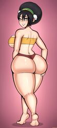 alternate_breast_size avatar_the_last_airbender big_breasts bubble_butt clothing drunkavocado female female_focus female_only hourglass_figure huge_breasts large_breasts panties solo solo_female solo_focus straight_hair toph_bei_fong rating:Explicit score:239 user:BlueR43