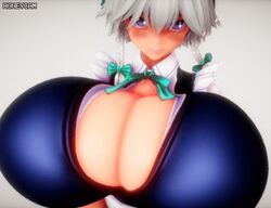 1girls animated breast_expansion bursting_breasts button_pop cleavage female female_only huge_breasts imbapovi maid maid_uniform sakuya_izayoi solo solo_female touhou rating:Explicit score:63 user:Dragonballgt9999