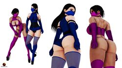 3d big_ass big_breasts bimbo bubble_butt fake_breasts fat_ass fishnets high_heels honey_select ihateasuka implants kitana kunoichi mask mileena mortal_kombat ninja pinup platform_heels simple_background tattoo wallpaper rating:Questionable score:56 user:ihateasuka