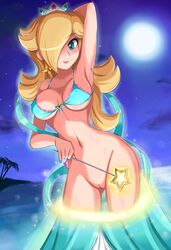 1girls armpits beach belly blonde_hair blue_eyes blush bottomless cleft_of_venus crown disappearing_clothes earrings exhibitionism female female_only full_moon hair hair_over_one_eye hairless_pussy jewelry long_hair magic magic_wand mario_(series) midriff moon nail_polish navel night nintendo nipples photoshop princess_rosalina pussy rapeable seductive sigurdhosenfeld smile solo star suddenly_naked super_mario_galaxy uncensored undressing wand rating:Explicit score:179 user:Yurirules