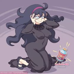 1girls ahe_gao ahoge animated big_breasts booboom_milk bouncing_breasts breast_expansion breasts clothed clothes clothing dress drooling eyes_rolling_back female female_only fully_clothed goth headband hex_maniac hips huge_breasts human human_only jiggle kneeling large_breasts long_hair nintendo pokemon pokemon_xy purple_hair solo solo_female supersatanson thick thick_thighs thighs wide_hips rating:Explicit score:190 user:MegaMoo