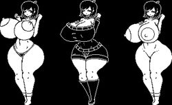 choker female_only frisk hand_on_breast huge_areolae huge_ass huge_breasts pixel_art solo the_absolute undertale video_game video_games rating:Explicit score:162 user:The_absolute