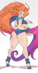 2020 ass big_ass big_breasts blue_eyes braided_hair breasts curvy eyebrows feet female hair_ornament jouljehart large_breasts league_of_legends lifting_skirt long_hair looking_at_viewer looking_back multicolored_hair necklace one_eye_closed orange_hair pink_hair posing presenting riot_games scar sideboob signature simple_background small_clothes solo_female squeezing standing thick_thighs thighs tight_clothing tongue tongue_out underboob white_background wink wristband zoe_(league_of_legends) rating:Questionable score:468 user:Dragon_booty_Shyvana_