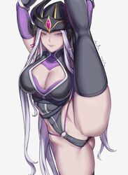 flexible kumiko_(aleron) league_of_legends long_hair pale-skinned_female purple_eyes splits spread_legs syndra tagme vertical_splits white_hair rating:Explicit score:259 user:HPMonter