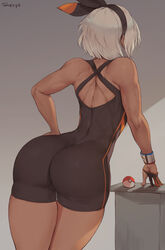 1girls absurd_res ass bea_(pokemon) big_ass cameltoe casual clothing curvy_figure cutesexyrobutts_(style) female fit from_behind gloves grey_hair hair_ribbon hairband heart-shaped_butt hi_res huge_ass huge_thighs human leotard nintendo pokeball pokemon pokemon_ss pose shexyo short_hair solo standing thick_ass thick_thighs thighs tight_clothing toned wide_hips wristwear rating:Questionable score:519 user:TwinkieLord