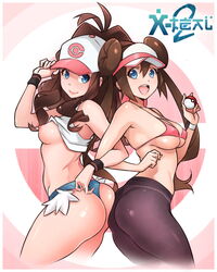 2girls adjusting_clothes adjusting_hat areolae armpits artist_name ass back bare_shoulders baseball_cap black_legwear blue_eyes blush bra breasts brown_hair bun_twintails clavicle cleavage denim denim_shorts double_bun ear erect_nipples erect_nipples_under_clothes female hair_bun hair_ornament happy hat hi_res high_resolution hilda_(pokemon) holding holding_object huge_ass legs legwear lingerie lips locked_arms long_hair looking_at_viewer midriff multiple_girls nintendo nipples no_bra open_mouth open_smile panties panties_under_pantyhose pantyhose poke_ball pokemon pokemon_bw pokemon_bw2 ponytail red_bra rosa_(pokemon) shiny shiny_skin shirt shirt_lift short_shorts shorts sideboob sidelocks skindentation small_breasts smile thick_thighs thighs thong tied_hair tongue twintails underboob underwear very_high_resolution visor_cap wavy_hair wide_hips wristband x-teal rating:Explicit score:362 user:TwinkieLord