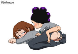 1boy 1girls anal ass barefoot blush brown_eyes brown_hair female from_behind looking_back male minoru_mineta my_hero_academia ochako_uraraka pantyhose penis prone_bone purple_hair pussy ripped_clothing rosy_cheeks school_uniform sex shoganight short_hair size_difference small_penis smaller_male straight torn_clothes u.a._school_uniform white_background rating:Explicit score:423 user:DeuceJuicem