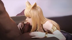 1boy 1girls ahri alternate_costume big_penis blonde_female dark-skinned_male dark_skin erection fellatio female firolian interracial k/da_ahri k/da_series league_of_legends long_nails male nail_polish oral penis straight rating:Explicit score:201 user:justausername