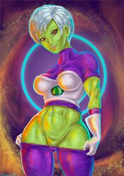 1girls abs alien alien_girl big_breasts bob_cut breasts busty cameltoe cheelai dragon_ball dragon_ball_super female female_focus female_only gloves green_skin hourglass_figure humanoid navel pants_down pinup pinup_pose pose posing shaved_pussy short_hair solo tagme toned toned_female tuomashart undressing white_hair wide_hips rating:Explicit score:41 user:hh3398