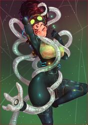 2020 blush bodysuit breasts consensual_tentacles curly_hair female googles hair heart justrube looking_at_viewer machine marvel olivia_octavius pinup plain_background pose raised_leg rube seductive smile spider-man:_into_the_spider-verse spider-man_(series) tentacles thick_thighs wet wink rating:Questionable score:600 user:luigiisawesome