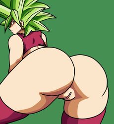 1girls ass back_view big_ass blue_eyes breasts charge_sol dragon_ball dragon_ball_super earrings female fusion green_background green_eyes green_hair kefla legendary_super_saiyan light-skinned_female light_skin looking_back potara_earrings pussy saiyan short_hair solo_female spiky_hair super_saiyan tagme thick_thighs thighs torn_clothes rating:Explicit score:63 user:snife