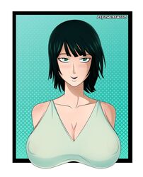  big_breasts blush fubuki_(one-punch_man) green_eyes green_hair huge_breasts one-punch_man psychostuff shounen_jump  rating:explicit score: user:psychostuff