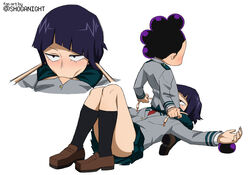 1boy 1girls ass black_eyes blush bored_expression bored_sex deepthroat ear_pull earlobe_jacks earlobes emo eye_contact eyelashes eyeshadow face_fucking faceless_male fellatio female fringe kyoka_jiro lying_down male minoru_mineta my_hero_academia naughty_face no_gag_reflex on_back oral purple_hair school_uniform seductive_eyes shoganight short_hair sitting_on_person size_difference skinny teenager throat_fuck u.a._school_uniform white_background rating:Explicit score:570 user:DeuceJuicem