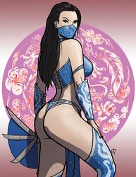 1girls 2d alternate_version_available amber_eyes big_butt black_hair blades bracelet breasts bubble_butt clothed clothes clothing dark_hair edenian fanart female female_only fully_clothed gumroad kitana large_ass large_breasts long_hair looking_at_viewer looking_down looking_down_at_viewer mask mortal_kombat mortal_kombat_(2011) muscular muscular_female navel netherrealm_studios pinup revealing_clothes solo taynor_hook thick_thighs thong war_fan weapon rating:Questionable score:48 user:ShadowPain