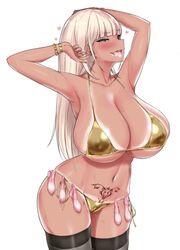 big_breasts bikini blonde_hair blush condom_belt condoms cum_on_face gyaru jewelry nakamura_misaki nanae original original_character pink_hair tan_skin tattoo tongue used_condom rating:Explicit score:166 user:Xenochrome