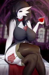 1girls anthro big_breasts black_hair blood curvy_figure female gardevoir goth holding_object huge_thighs humanoid large_breasts long_hair nintendo pokémon_(species) pokemon pokemon_rse pose sana!rpg solo tattoo thick_thighs thighhighs thighs vampire white_skin wine wine_glass rating:Questionable score:174 user:Ugabuga