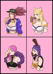 ahri akali argskit athletic athletic_female balls bare_midriff bare_shoulders baseball_cap big_breasts blonde_hair blowjob breasts busty choker cleavage closed_eyes collar cropped_jacket cum cum_in_mouth cum_on_face cum_out_nose cumshot dark-skinned_male dark_skin deepthroat disembodied_penis earrings egirl ejaculation erect_penis erection evelynn eyeshadow fellatio female female_focus glans hourglass_figure interracial k/da_ahri k/da_akali k/da_evelynn k/da_kai'sa k/da_series kai'sa league_of_legends licking_penis lipstick lipstick_mark lipstick_on_balls lipstick_on_penis long_hair looking_at_viewer makeup male mascara mascara_tears oral oral_penetration oral_sex penis penis_on_face purple_hair sports_bra strapless strapless_leotard strapless_top strapless_topwear tagme testicles tied_hair tongue tongue_out tubetop veiny_penis rating:Explicit score:377 user:hh3398