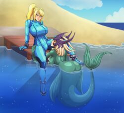 2021 absurd_res avalewds beach bodysuit bottomless commission crossover cute dat_ass feet_in_water female female_only high_heels human large_breasts league_of_legends marai mermaid metroid monster_girl nami_(league_of_legends) partially_submerged pier png samus_aran sand water zero_suit zero_suit_samus rating:Explicit score:47 user:Lungdrakkar