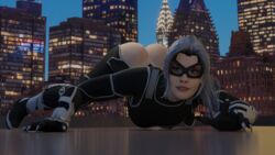 1girls 3d 3d_(artwork) ass_up black_cat_(marvel) bodysuit emberstock face_down_ass_up felicia_hardy female female_only marvel marvel_comics ponytail solo spider-man_(ps4) spider-man_(series) superheroine white_hair rating:Explicit score:70 user:thewalkinged