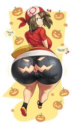 1girls absurdres anus ass big_ass big_breasts big_butt borvar breasts clothed clothed_female female female_only female_protagonist from_behind highres huge_ass looking_at_viewer looking_back may_(pokemon) nintendo pokemon pokemon_rse pumpkin_butt pussy ripped_clothing solo solo_female thick_thighs wide_hips rating:Explicit score:287 user:justausername