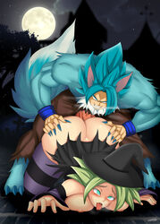 1boy 1girls cosplay costume doggy_style dragon_ball dragon_ball_super fusion halloween kefla legendary_super_saiyan morris saiyan sex son_goku straight super_saiyan super_saiyan_2 super_saiyan_blue taken_from_behind universe_6_saiyan/universe_7_saiyan werewolf witch rating:Explicit score:75 user:DBKX