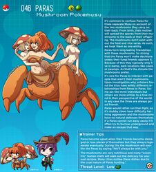 1boy 3girls english_text highres humanized kinkymation mushroom mushroom_humanoid nintendo page_46 page_number paras pokémon_(species) pokemon pokemon-girl_encyclopedia pokemorph pokemusu profile smile text text_box wholesome rating:Questionable score:73 user:!nner$elf89