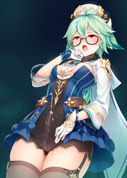 1futa absolute_territory blush cameltoe clothed clothing cum cum_in_clothes cum_through_clothes cumshot erection_under_clothes fully_clothed futa_only futa_sans_balls futanari garter_straps genshin_impact glasses gloves green_hair half-closed_eyes hands-free handsfree_ejaculation hat human looking_down open_mouth orgasm pale_skin penis_under_clothes pointy_ears ricegnat solo solo_futa spontaneous_orgasm standing sucrose_(genshin_impact) thighhighs rating:Explicit score:358 user:MegaMoo