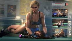 2girls 3d 3d_(artwork) abs ass blonde_hair breasts brown_hair butt cassie_cage catfight crossover defeated dominant_female dominated domination female female_domination female_with_female femdom fight fighting helpless highres kazama_asuka leg_lock lezdom midriff mortal_kombat mortal_kombat_11 muscle muscles muscular ponytail restrained sexually_suggestive short_hair shorts sitting_on_person sneakers sports_bra squeezing submission_hold submissive submissive_female tank_top tekken tekken7wallpapers tekken_7 thighs thighs_together wrestling wrestlingryona yuri rating:Questionable score:47 user:PaperNekket03