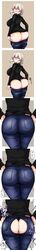 1girls ass big_ass big_breasts blushing dat_ass dokuropg embarrassed embarrassed_nude_female enf exposed_ass female huge_ass jeans large_ass long_hair mature_female milf mother pale-skinned_female pale_skin pants ripped_pants speech_bubble sweater text thick_ass thick_thighs thighs tight_jeans tight_pants uzaki-chan_wa_asobitai! uzaki_tsuki wardrobe_malfunction white_hair rating:Explicit score:266 user:MechaGunter