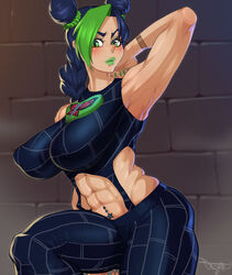 1girls abs big_breasts breasts cleavage clothed clothing female female_only female_protagonist fully_clothed jojo's_bizarre_adventure jolyne_kujo large_breasts looking_at_viewer muscles muscular muscular_female r3dstar solo stone_ocean rating:Questionable score:266 user:justausername