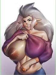 1girls big_breasts disney eda_clawthorne lifting_shirt milf nipples ph solo straight_hair the_owl_house white_hair rating:Explicit score:217 user:deleted4568