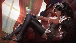 big_breasts feet female female_only french_maid_nidalee league_of_legends liquidshadow maid nidalee riot_games the_grind_series rating:Explicit score:177 user:Mattiaa_7