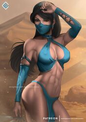 1girls 2d abs armpits belly black_hair cleavage erect_nipples evandromenezes face_mask female female_only fit fit_female hazel_eyes kitana large_breasts loincloth mortal_kombat navel revealing_clothes solo sweat toned toned_female voluptuous rating:Safe score:172 user:TheKindHaremMaster