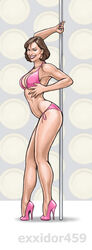 1girls ass bikini bikini_bottom bikini_top bob_cut breasts brown_hair caress dancing digital_painting_(artwork) doctor_who exxidor459 female female_focus female_only fingernails fit fit_female grabbing grinding heels high_heel high_heels holding_pole looking_at_viewer peri_brown pink_bikini pink_bikini_bottom pink_bikini_top pink_fingernails pole pole_dancing pose posing short_hair smile smiling smiling_at_viewer standing tardis teasing touching watermark rating:Questionable score:24 user:Juicypair333