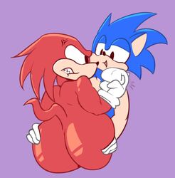  2boys angry ass ass_grab blue_fur classic_knuckles classic_sonic furry green_eyes knuckles_the_echidna male male_focus male_only no_homo oh_god_why plaga red_fur sega shiny_ass smug_face sonic_(series) sonic_the_hedgehog  rating:explicit score: user:the_cum_chalice