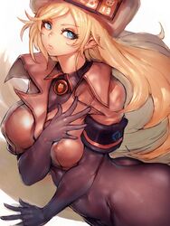 1girls ass big_ass big_breasts breasts cleavage female female_only fumio_(rsqkr) guilty_gear guilty_gear_strive large_breasts looking_at_viewer millia_rage nipple_bulge solo thick_thighs wide_hips rating:Questionable score:127 user:justausername