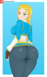 1girls 2d ass big_ass blonde_hair breasts breath_of_the_wild bubble_butt female gloves green_eyes k7venger large_ass leggings long_hair nintendo pointy_ears princess_zelda solo the_legend_of_zelda thick_thighs thighs tight_clothing tight_leggings zelda_(breath_of_the_wild) rating:Safe score:113 user:Ugabuga