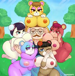 1boy 2021 5girls aerth animal_crossing anthro bear bear_ears big_breasts breasts cheri_(animal_crossing) female gammainks harem judy_(animal_crossing) june_(animal_crossing) male mustache naked nintendo nipples nude nude_female pekoe_(animal_crossing) pussy tammy_(animal_crossing) thick_thighs thighs villager_(animal_crossing) rating:Explicit score:36 user:Gamma1658