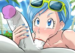 1boy 1girls alien alien_penis ball_sucking blue_hair bulma_briefs darm_engine dragon_ball dragon_ball_super edit eyewear_on_head fellatio female frieza male milf oral penis sucking_balls sucking_testicles sunglasses_on_head testicles unseen_male_face rating:Explicit score:263 user:JohnWilliamMarshtonlll