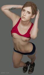 1girls 3d blender brown_hair cute ellie_(the_last_of_us) ellie_williams female female_only freckles naughty_dog navel_piercing piercing skinny slim small_breasts smetuk smetuki solo the_last_of_us the_last_of_us_2 topwear rating:Explicit score:134 user:Smetuk