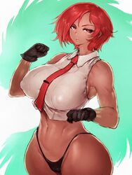 1girls arc_system_works big_breasts breasts cameltoe female female_only fumio_(rsqkr) gear_strive giovanna_(guilty_gear) guilty_ guilty_gear guilty_gear_strive highleg_panties large_breasts looking_at_viewer muscles muscular muscular_female nipple_bulge panties red_eyes red_hair solo thick_thighs rating:Questionable score:251 user:justausername