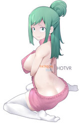 1girls age_regression ass ass_cleavage backless backless_outfit barefoot big_breasts butt_crack female female_only green_eyes green_hair hotvr inko_midoriya kneeling large_breasts legwear long_hair mature_female milf mother my_hero_academia no_bra no_panties no_underwear revealing_clothes seiza shounen_jump sideboob simple_background sitting smile stockings sweater virgin_killer_sweater white_background younger_female rating:Questionable score:290 user:UnrealHarbor