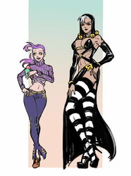 2girls abs big_breasts crop_top doppios_sweater female female_only high_heels jojo's_bizarre_adventure larger_female leather lesbian long_legs muscular muscular_female risotto_nero rule_63 smaller_female tall_female thighhighs thin_female toned toned_female vento_aureo vinegar_doppio yuri rating:Questionable score:60 user:deleted4534