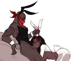 1boy 1boy1girl 1girl 1girl1boy 1girls 2020 bald bald_man bandana battle_bunny_pyke battle_bunny_senna blowjob bunny_costume bunny_ears bunny_tail bunnysuit crossdressing dark-skinned_female dark-skinned_male dark_skin dreadlocks ilewdha league_of_legends male/female pulling_ears pyke riot_games senna_(league_of_legends) tagme tattoo tattoo_on_arm tattooed_arm undercut undercut_dreads rating:Explicit score:188 user:AkeyVa