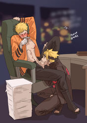 2boys abs age_difference aged_up bandage bandaged_arm blonde_hair blowjob blue_eyes blush boruto:_naruto_next_generations chair chair_sex cheating cheating_husband closed_eyes clothed_sex clothing cock_gobble cock_hungry dilf erect_nipple erection_under_clothes exposed_nipple father_and_son fellatio footwear fully_clothed gay gay_blowjob gay_incest gay_sex giving_head going_down_on holding_penis incest indoors jacket male male/male male_only mature mature_male moaning mouth_full_of_cock mouthful naruto naruto_(series) netorare nipples no_visible_penis ntr office older_male older_man_and_younger_boy open_clothes open_jacket open_pants open_toe_shoes oral paper_stack pecs pink_nipples salmon_nyam sex short_hair sitting son_blowing_dad sucking_off toes uzumaki_boruto uzumaki_naruto whisker_markings whiskers window yaoi younger_male rating:Questionable score:115 user:NarutoIsMySlut