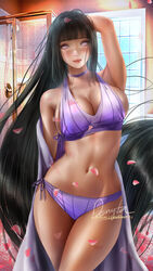 1girls bare_shoulders big_breasts bikini black_hair blush breasts cherry_blossoms choker cleavage detailed_background donyta hyuuga_hinata large_breasts long_hair looking_at_viewer naruto naruto:_the_last naruto_(series) naruto_shippuden pinup robe solo swimsuit undressing very_long_hair violet_eyes rating:Questionable score:211 user:UnrealHarbor