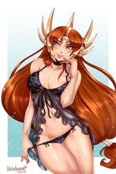 breasts brown_hair league_of_legends leona_(league_of_legends) nipple_slip nipples panties seductive_gaze tagme velvetqueenh rating:Explicit score:129 user:ugaugaugau12e