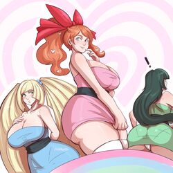 ! 1:1 3girls aether_foundation alternate_breast_size alternate_outfit ass big_ass big_breasts big_butt blonde_hair blossom_(powerpuff_girls)_(cosplay) blue_eyes blush blushing bubbles_(powerpuff_girls)_(cosplay) bursting_breasts butt buttercup_(powerpuff_girls)_(cosplay) cartoon_network cleavage cosplay crossover curvaceous curvy_figure dress female female_only green_eyes green_hair high_resolution hips huge_ass huge_breasts huge_butt huge_thighs human human_only humanoid large_ass large_breasts large_butt lusamine_(pokemon) milf mother multiple_girls nintendo orange_hair panties pinkkoffin pokemon pokemon_rgby pokemon_sm pokemon_ss ponytail powerpuff_girls sabrina_(pokemon) short_dress sonia_(pokemon) thick thick_ass thick_thighs thighs tight_clothing tight_dress underwear voluptuous white_panties wide_hips rating:Questionable score:314 user:Ugabuga